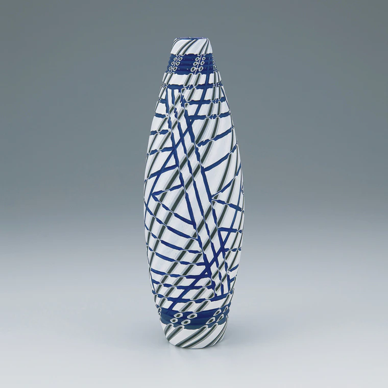 photo Glass vessel. “Silver flower”