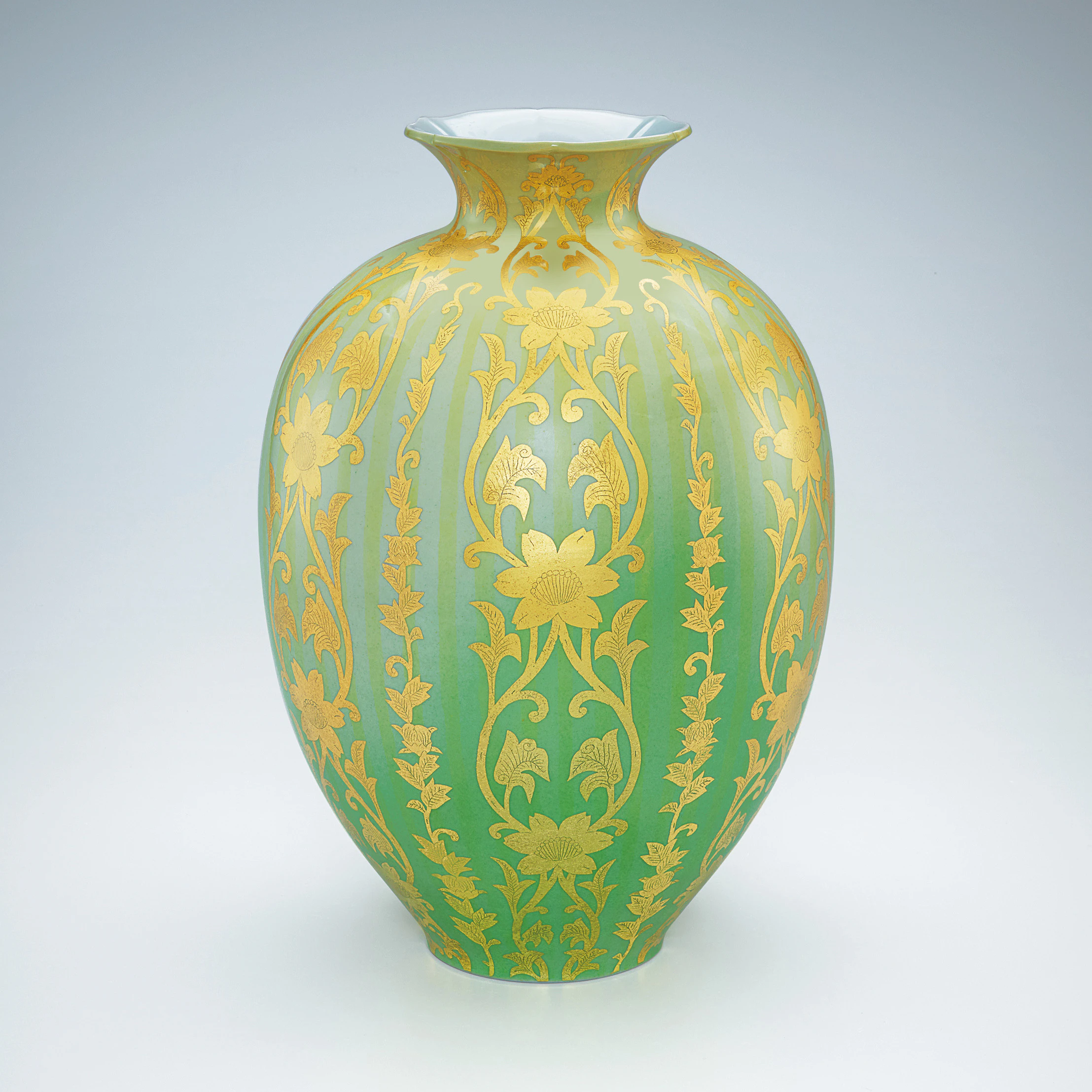 釉裏金彩更紗文花瓶(吉田 美統)｜ギャラリージャパン