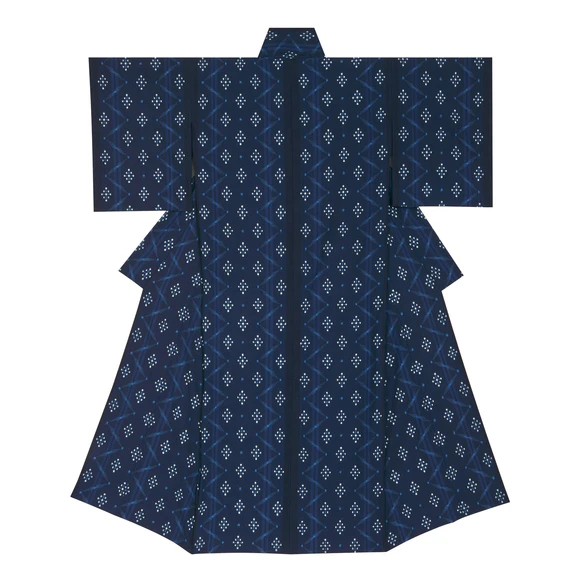 久留米絣着物「海深くから」(松枝 崇弘)｜ギャラリージャパン