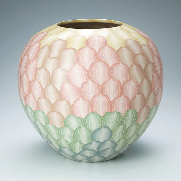 鉄彩化粧壺 (三上亮 作) 未使用 新品同様 椋灰釉練上壺(松井 康陽)｜ギャラリージャパン