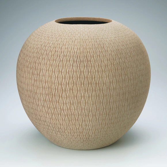 彩泥粒穴滝文壺(宮地 陶博)｜ギャラリージャパン