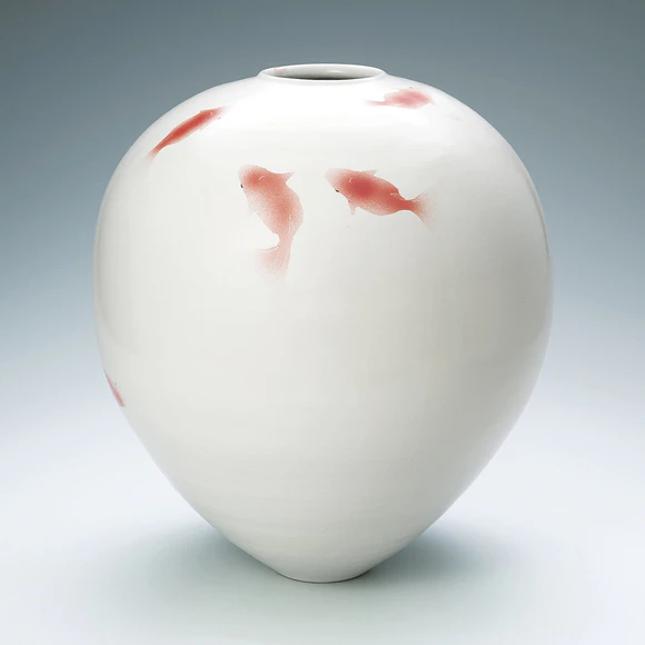 金魚文花器(安田 直子)｜ギャラリージャパン