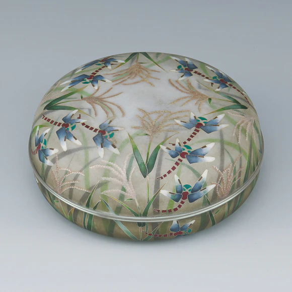 銀箔平脱有線七宝合子「象潟の雨」(森永 恵子)｜ギャラリージャパン