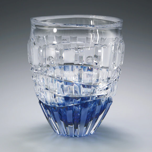 花瓶 硝子工芸品 富山アイコニック YAKUBIN 一輪挿し /越碧硝子 491 | 富山ガラス工房