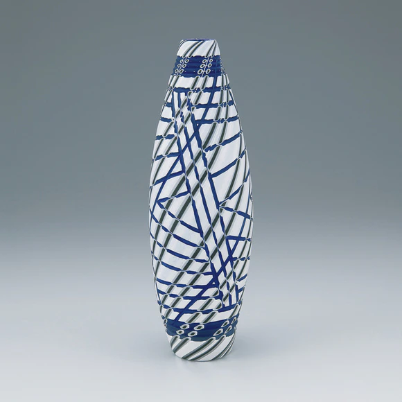 硝子花器「銀華」