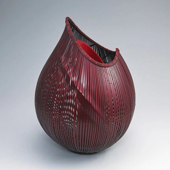 Flower basket of taka-ori construction. “Bonfire”