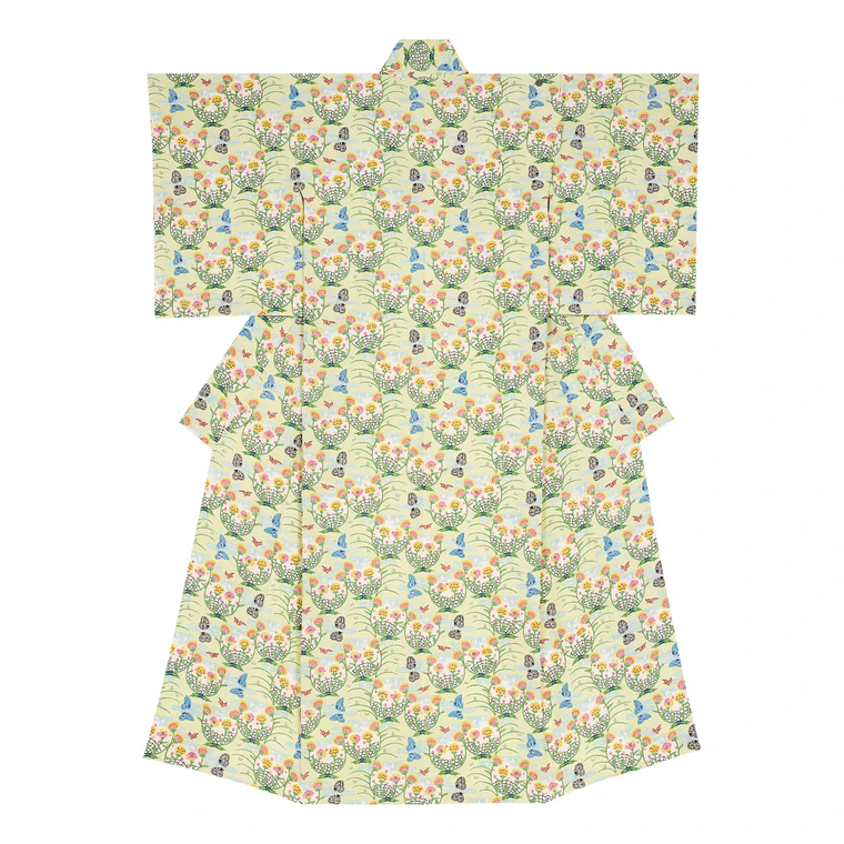photo Kimono with Design in Bingata “Taramabana”