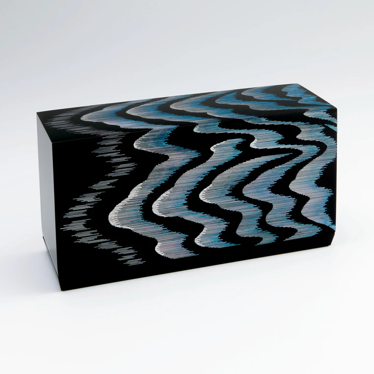 photo Box with Design in Kirikane and Mother-of-pearl Inlay “Shore”