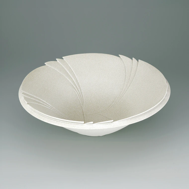 photo Ceramic Ware with Engraved Design and Charcoal Finish