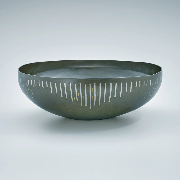 photo Forged Shibuichi Bowl with Inlay