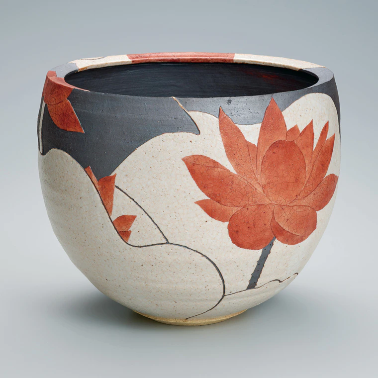 photo Large Bowl with Flower Design “Lotus”