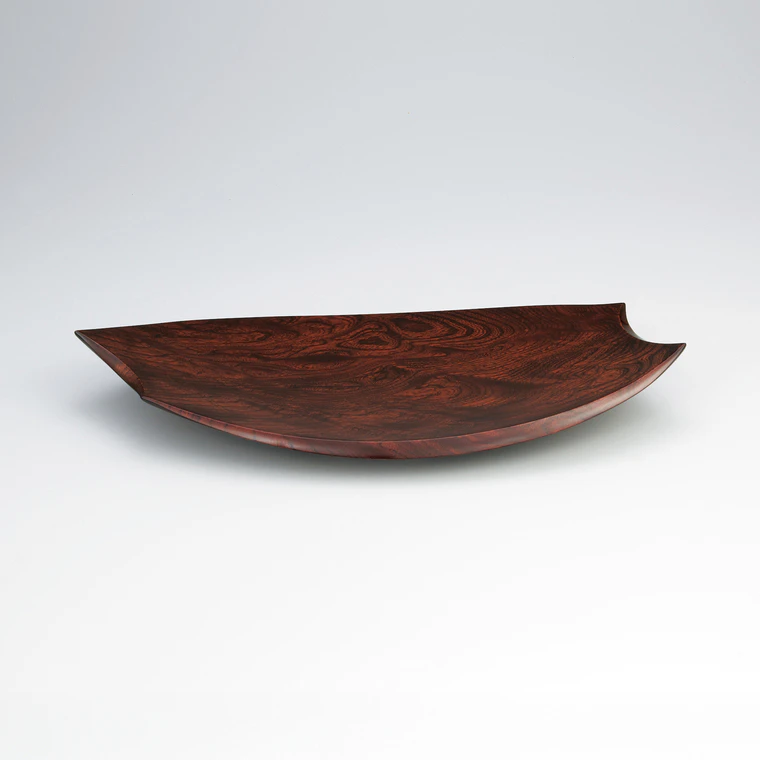 photo Dish of Zelkova Wood “Crescent Moon Over the Cloud”
