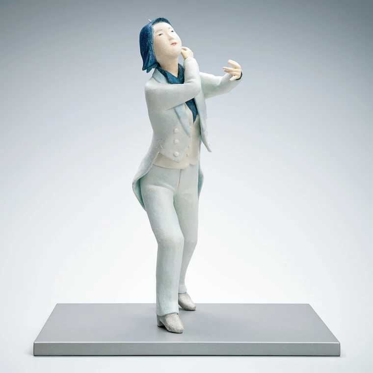 photo Doll Formed with Tōso Over Wooden Core and Covered with Washi Paper “As If Dancing”