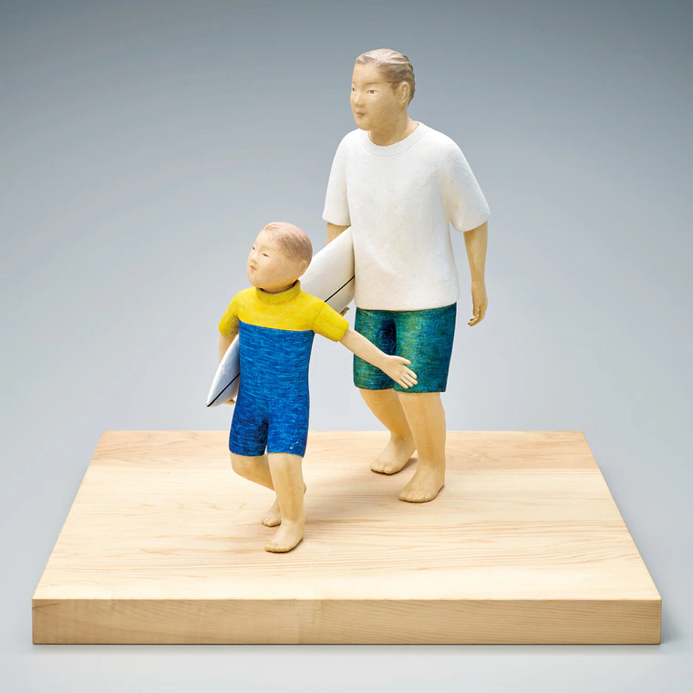 photo Doll Formed with Tōso Over Wooden Core and Covered with Washi Paper “Horizon”