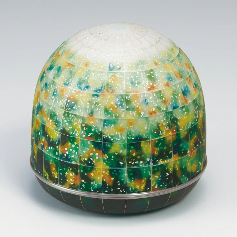 photo Cloisonne Covered Vessel “First Snow Cap of the Season”