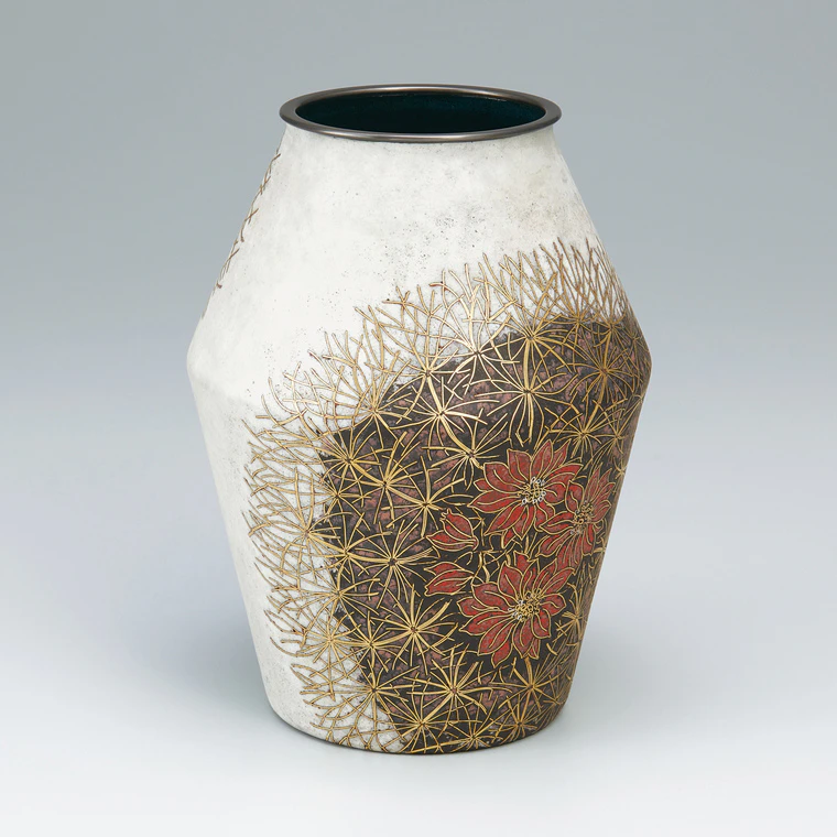 photo Opaque Cloisonne Flower Vessel “Cactus II”