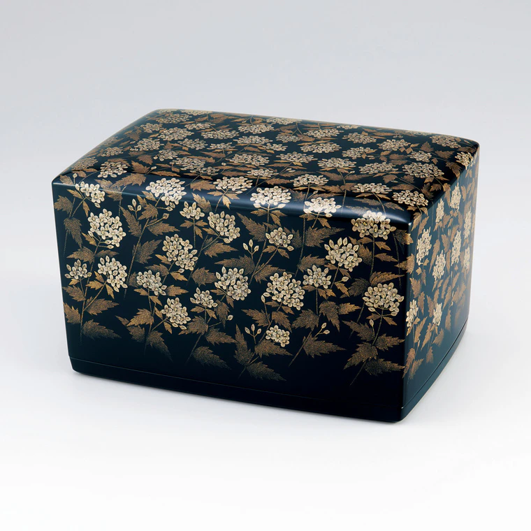 photo Box with Design in Chinkin “Flower of Japanese Horseradish”