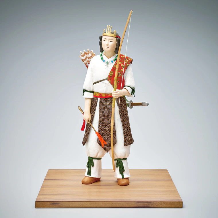 photo Doll Formed with Tōso Over Wooden Core and Covered with Cloth and Washi Paper “Palace of Kashihara”
