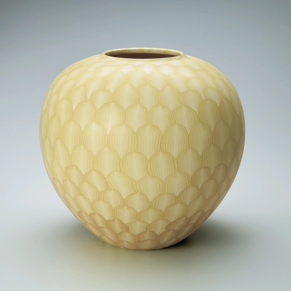 Large Marbled Ware Jar with Muku Tree Ash Glaze