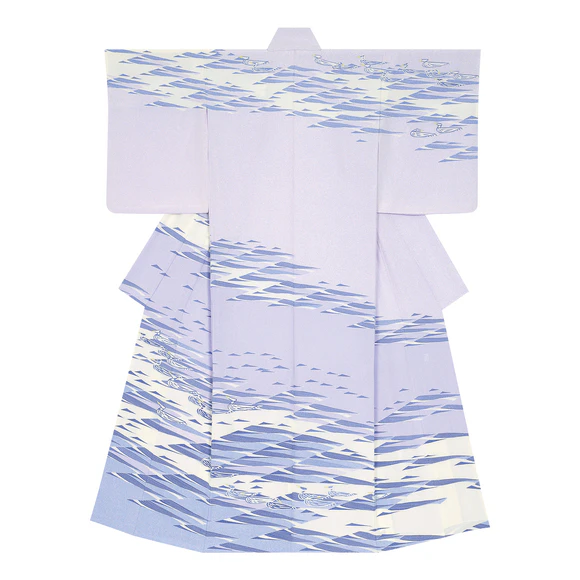 友禅訪問着「湖都夕照」