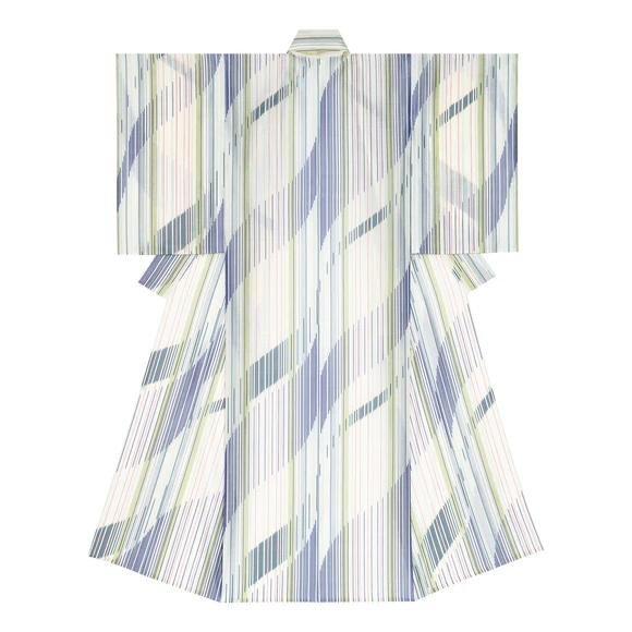 Kimono of Variegated Weave Gauze Cloth “Pleasant Wind”