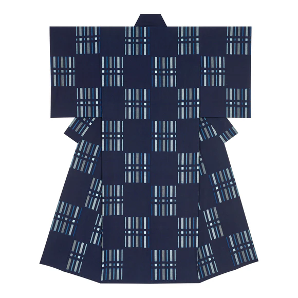 Kimono of Hirose Kasuri “Green Trees”