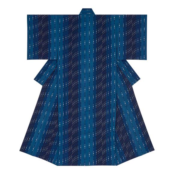 Kimono of Kurume Kasuri “Light of the Sea”