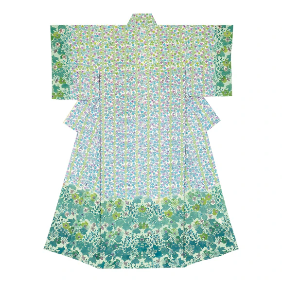 型絵染着物「夏の朝」