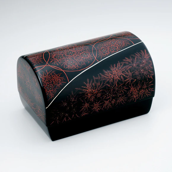 乾漆描蒟醬箱「山間の花」