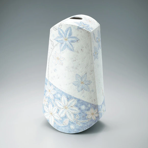 Flower Vessel with Design in Chalk Drawing “Sublimate”