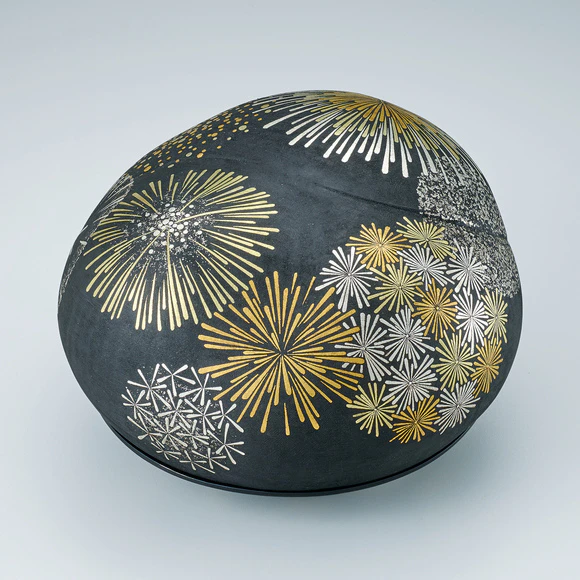 Covered Vessel with Damascene Inlay “Summer Night”