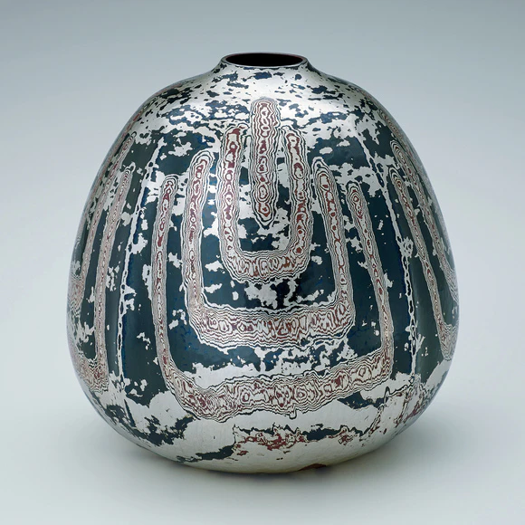 Flower Vase of Mokumegane