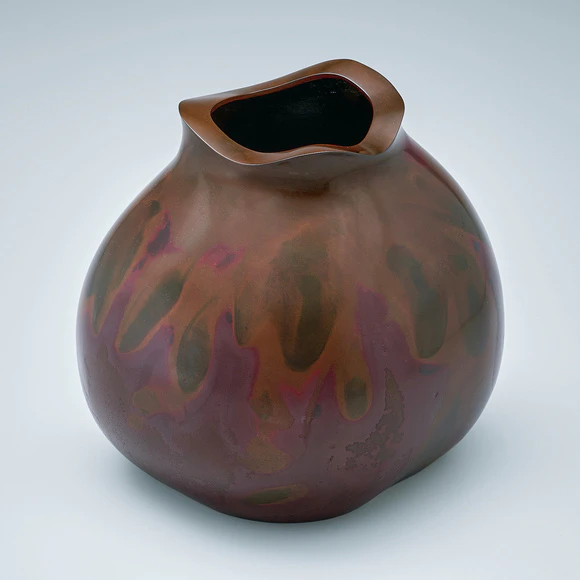 Flower Vessel of Shidō Made by Casting “Satoyama - Blessing”