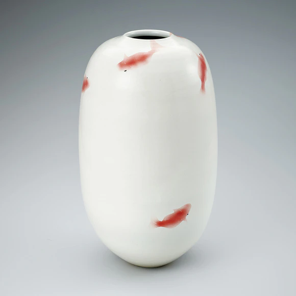 Jar with Goldfish Design