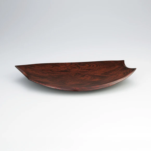 Dish of Zelkova Wood “Crescent Moon Over the Cloud”