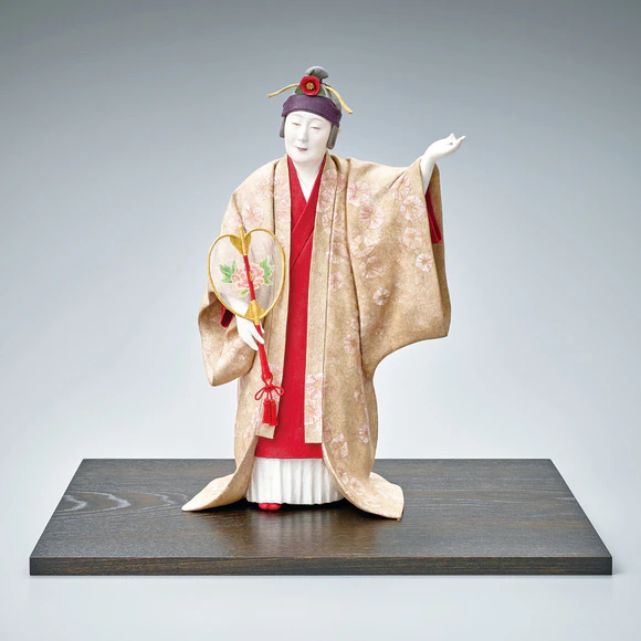 Doll Formed with Tōso Over Wooden Core and Covered with Washi Paper “Dance of Prayer”