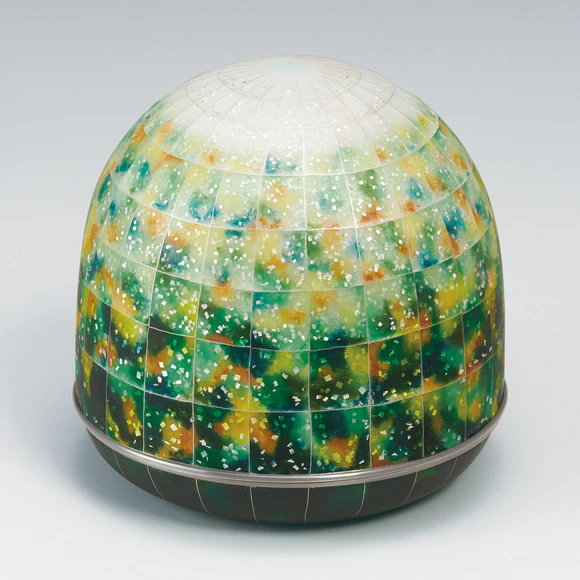Cloisonne Covered Vessel “First Snow Cap of the Season”