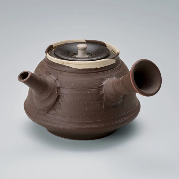 Teapot of Marbled Pear Skin Color Clay