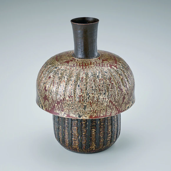 Flower Vase of Mokumegane