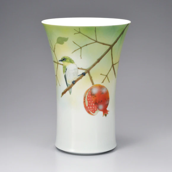 釉彩色絵野葡萄縁に猫文角皿(廣瀬 義之)｜ギャラリージャパン