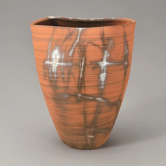 Flower Vase with Beautiful Fire Marks