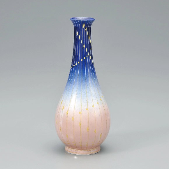 截金釉裏彩鶴首瓶(和田 正明)｜ギャラリージャパン