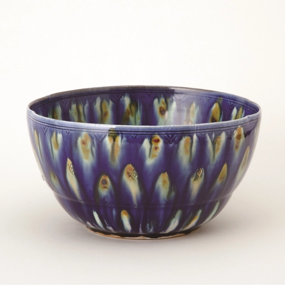 Flower Vessel with Three Color Glaze Decoration
