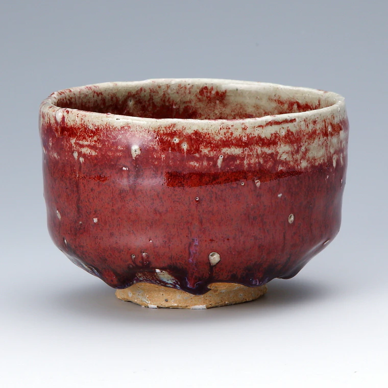 photo Iga Ware Tea Bowl with Flambe Glaze