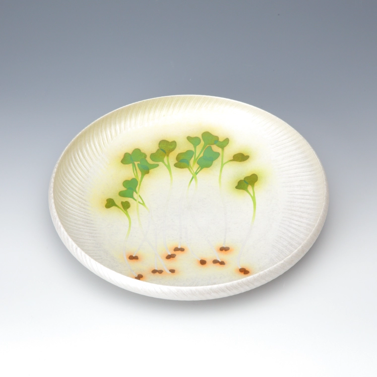 photo Bowl with silver and overglaze enamel decoration