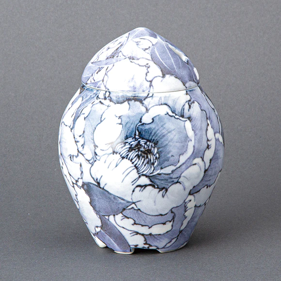 Incense Burner with Peony Design