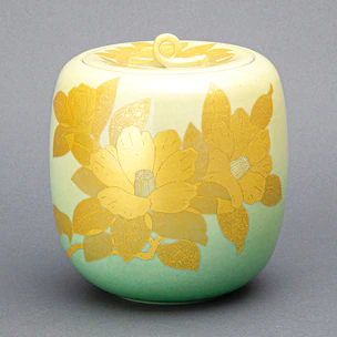 花瓶  骨董品 極上手・金襴手様式釉裏彩吉祥龍絵花瓶 陶芸作家 藤井錦彩 作 桐箱入り