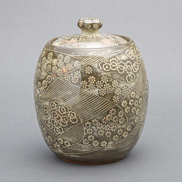 Hagi Mishima Taro Shaped Fresh Water Jar