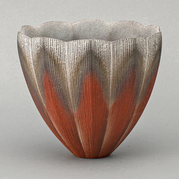 欅杢拭漆盛器(けやきもくふきうるしのもりき)　　IM238 欅拭漆舟形盛器 文化遺産オンライン