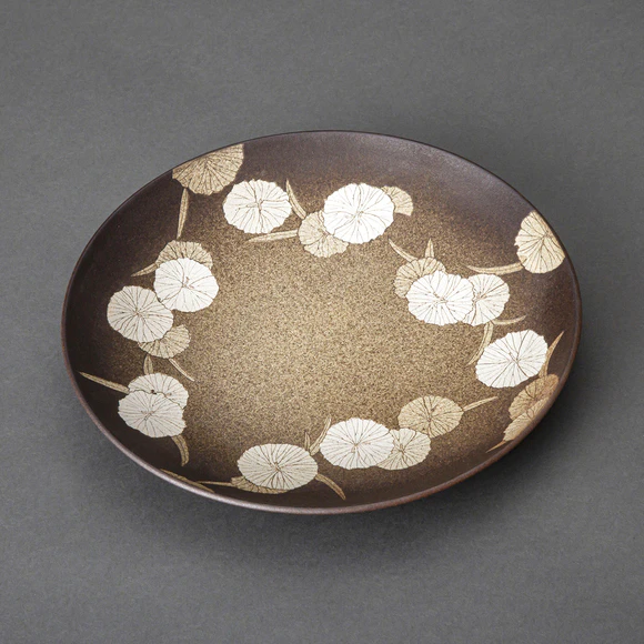 Plate with Dianthus Design in Sgraffito